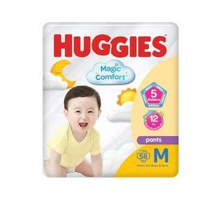 ภาพหน้าปกสินค้าHuggies กางเกงผ้าอ้อม Magic Comfort ไซส์ S,M,L,XL ราคายกลัง X3 Pack  สีเหลือง Comfort ที่เกี่ยวข้อง