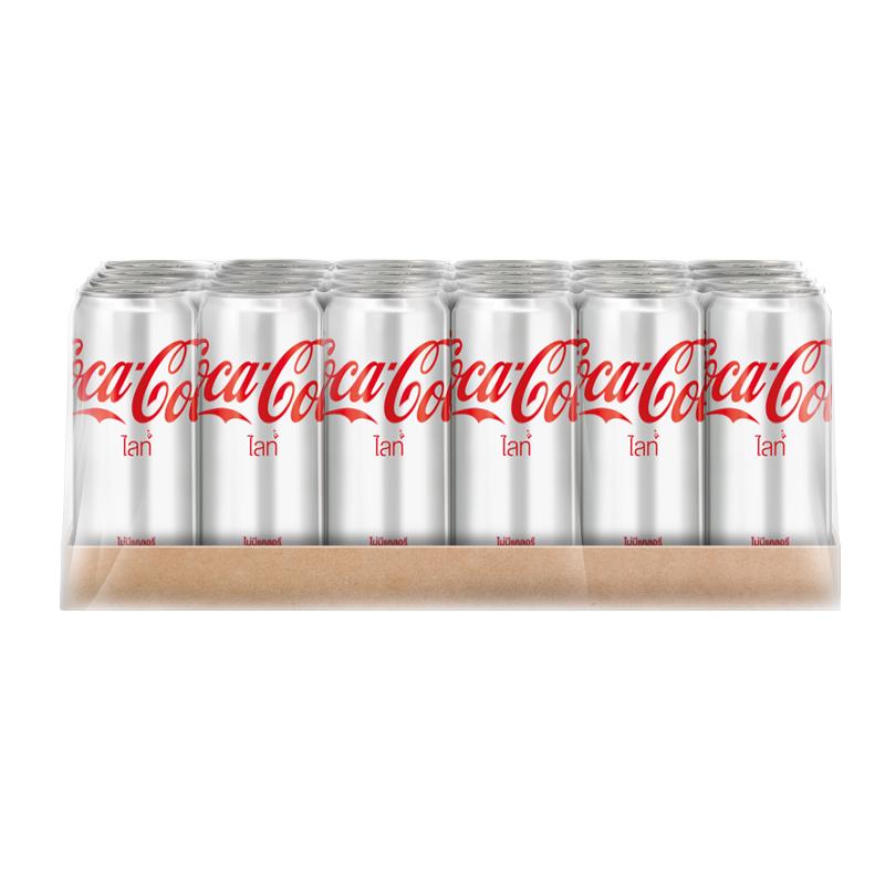 โค้ก-น้ำอัดลม-ไลท์-325-มล-24-กระป๋อง-coke-soft-drink-light-325ml-pack-24