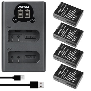 EN-EL14 EN-EL14a ENEL14 EN EL14 EL14a Battery + LCD USB Dual Charger for Nikon D3100 D3200 D3300 D5100 D5200 D5300 P7000