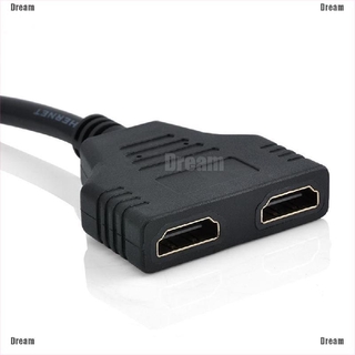 &lt;Dream&gt; อะแดปเตอร์สายเคเบิล 1080p Hdmi Port Male To 2female 1 In 2 Out