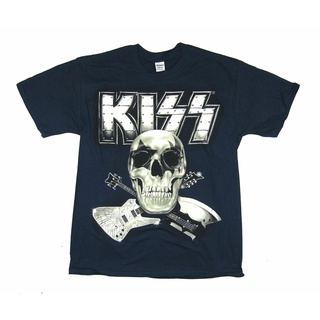 เสื้อยืดพิมพ์ลายแฟชั่น เสื้อยืดผ้าฝ้าย พิมพ์ลาย Kiss Monster Skull Tour 2013 Stockholm Blue Band Merch NOS IFppgj83BDoel