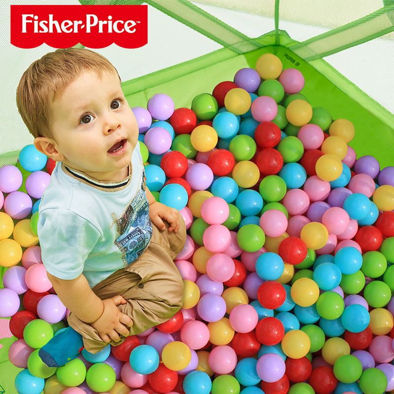 ของแท้-fisherprice-ลูกบอลพลาสติก-ลูกบอลนิ่ม-ใส่บ้านบอล-ขนาด-5-5-เซนติเมตร-คละสี-100-ลูก