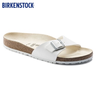 สินค้า Birkenstock Madrid BF Sandals รองเท้าแตะ Unisex สีขาว (regular)รองเท้าแตะชายหาดแฟชั่นกลางแจ้งสำหรับผู้ชายและผู้หญิง