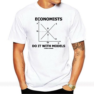 เสื้อยืดโอเวอร์ไซส์เสื้อยืดแขนสั้น ผ้าฝ้าย พิมพ์ลาย Economists Do It With Models สําหรับผู้ชายS-3XL