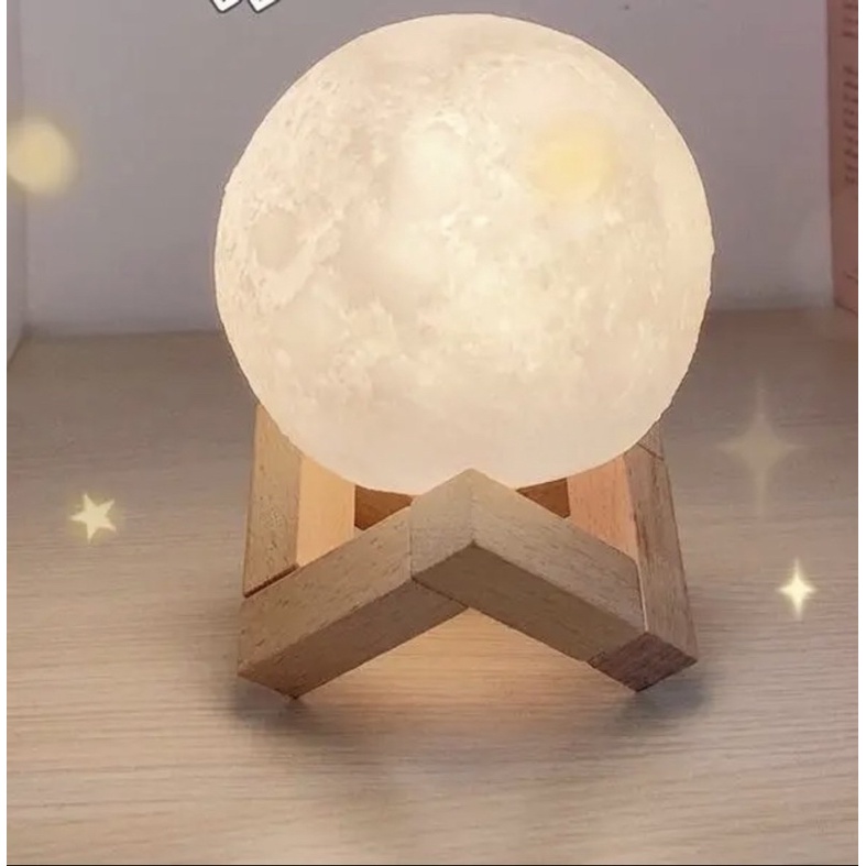 โคมไฟหัวนอนทรงกลมรูปพระจันทร์