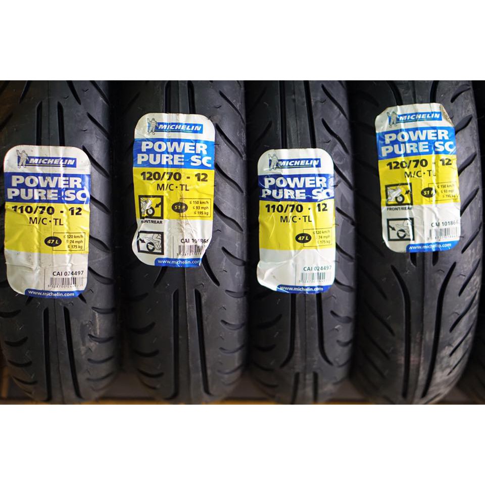 ยางปี21-michelin-power-pure-sc-ทุกขนาด-ยางมอเตอร์ไซค์สำหรับ-filano-ksr-msx-zoomer-x-ไม่ต้องใช้ยางใน