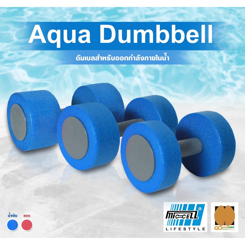 Aqua Dumbbell (Size S) ดัมเบลเล่นน้ำ ออกกำลังกายในน้ำ ขนาดเล็ก จำนวน 1