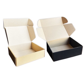 กล่องหูช้าง แบบไดคัท เบอร์ ก/A กล่องลูกฟูกพัสดุไปรษณีย์ ฝาเสียบ (10/25 กล่อง/แพ็ค) สีคราฟ สีดำ แดง glombox กลมบ็อกซ์