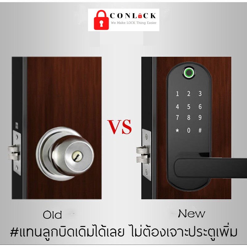 ส่งด่วน-กลอนดิจิตอล-ปลดล็อค9ระบบ-แทนลูกบิดเดิมได้เลย-digital-door-lock-กลอนประตูดิจิตอล-กลอนไฟฟ้า-ปลดล็อคอัตโนมัติ173fb