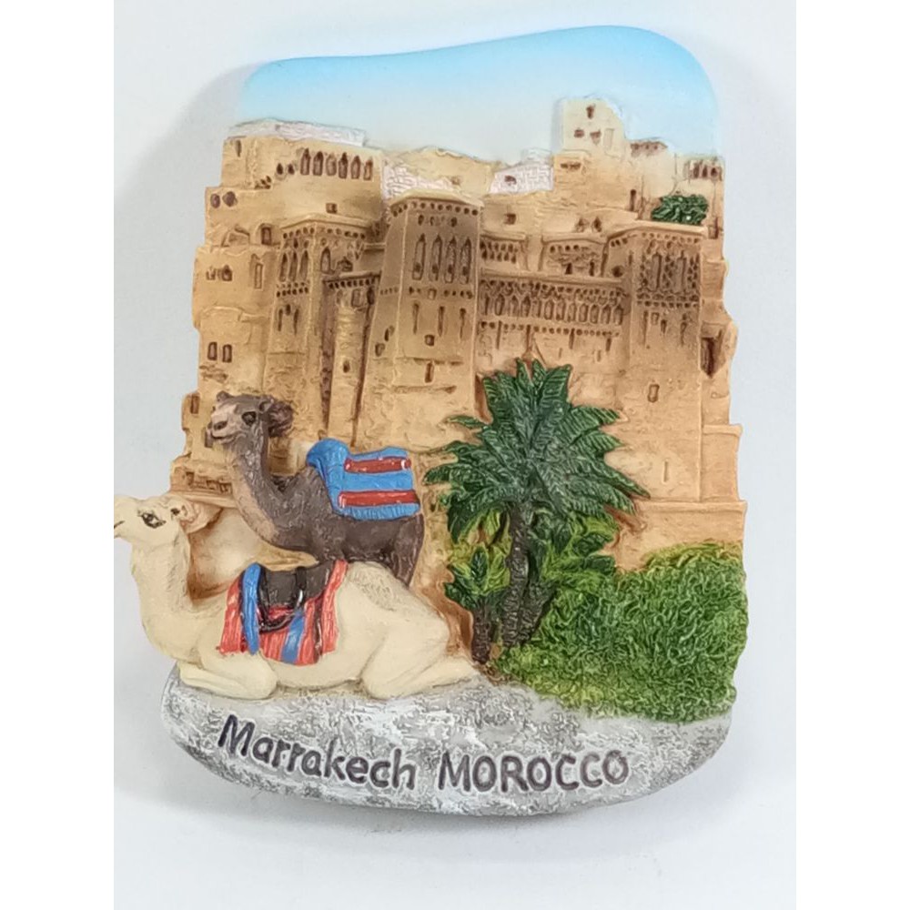 แม่เหล็กติดตู้เย็นนานาชาติสามมิติ-รูปเมืองมาราเกช-โมร็อกโก-3d-fridge-magnet-marrakesh-morocco