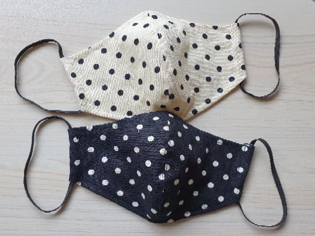 หน้ากากผ้าลายจุด-polka-dot-mask