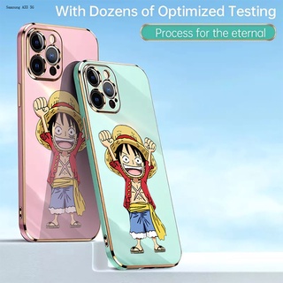 Samsung Galaxy A73 A72 A53 A33 A23 A01 A7 2018 4G 5G เคสซัมซุง สำหรับ Case Electroplated Luffy เคส เคสโทรศัพท์ เคสมือถือ