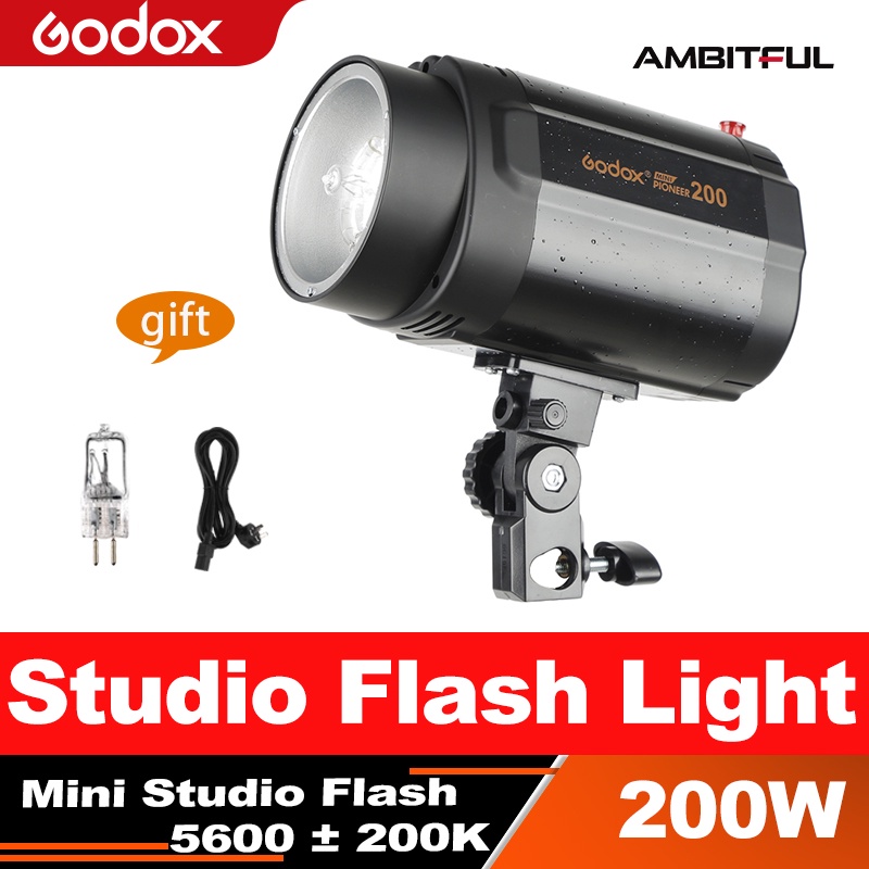 godox-ไฟสตูดิโอ-200w-สําหรับถ่ายภาพ-ไฟแฟลช-หัวไฟแฟลช-แฟลชสตูดิโอ-ขนาดเล็ก