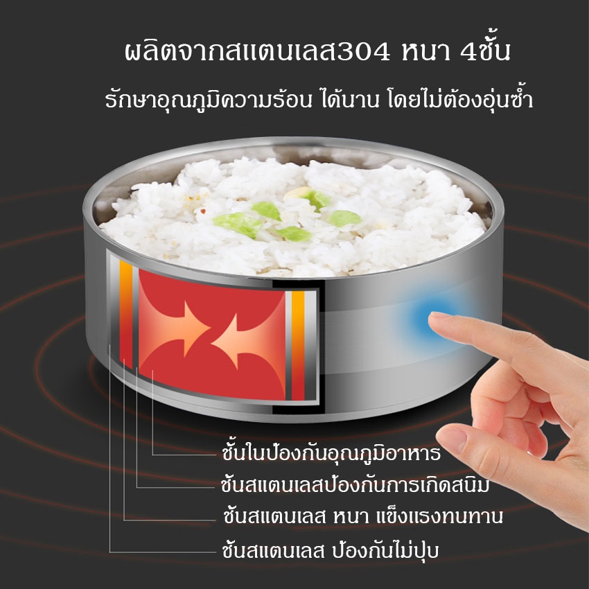 ปิ่นโต-สเเตนเลส-ปิ่นโตใส่อาหาร-ปิ่นโตเก็บอุณหภูมิ-lunch-box-กล่องใส่อาหารสเเตนเลส-กันความร้อน-3ชั้น-4ชั้น