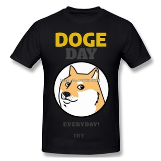 เสื้อยืดผ้าฝ้ายพิมพ์ลายคลาสสิก พร้อมส่ง เสื้อยืดลําลอง แขนสั้น พิมพ์ลาย Dogecoin Bitcoin หลายสี สําหรับผู้ชาย เสื้อเชิ้ต