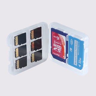 กล่องเคสสําหรับใส่จัดเก็บเมมโมรี่การ์ด Micro Sd Tf Sdhc Mspd 8ช่อง