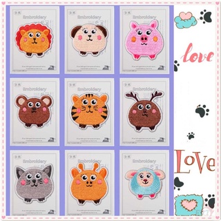 ✿ แผ่นสติกเกอร์ ลายยีราฟ แมว สุนัข แกะ หนู มีกาวในตัว ✿ Kawaii ป้ายเย็บปักถักร้อย รูปสัตว์เลี้ยง DIY 1 ชิ้น