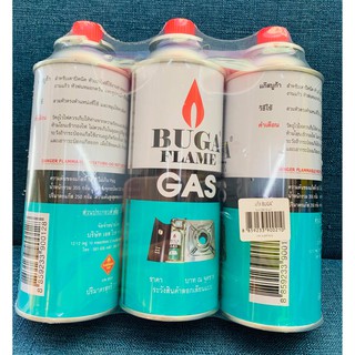 ภาพขนาดย่อของสินค้าBUGA FLAME แก๊สกระป๋อง แก๊สเตาปิคนิค (แพค 3) มี มอก.974-2533 เจ้าเดียวในประเทศไทย จำนวน 3 กระป๋อง