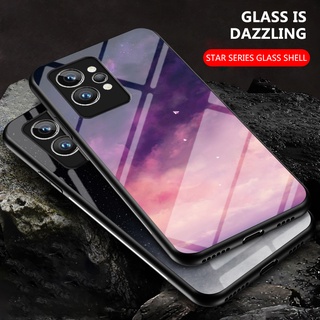 เคสโทรศัพท์มือถือแบบแก้วแข็ง Realme C35 / 9 Pro+ / 9 Pro / 9i Handphone Casing Hardcase Glass Starry Sky Pattern Glossy Phone Case Back Cover RealmeC35 Realme9Pro+ Plus