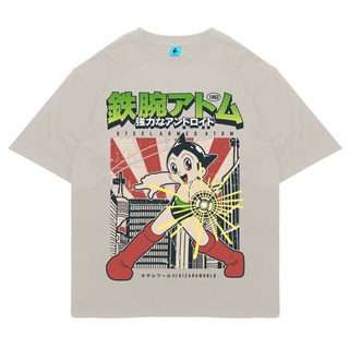 เสื้อยืดโอเวอร์ไซส์Kizaru เสื้อยืด โอเวอร์ไซซ์ พิมพ์ลายอนิเมะ ASTRO BOY สไตล์วินเทจS-3XL