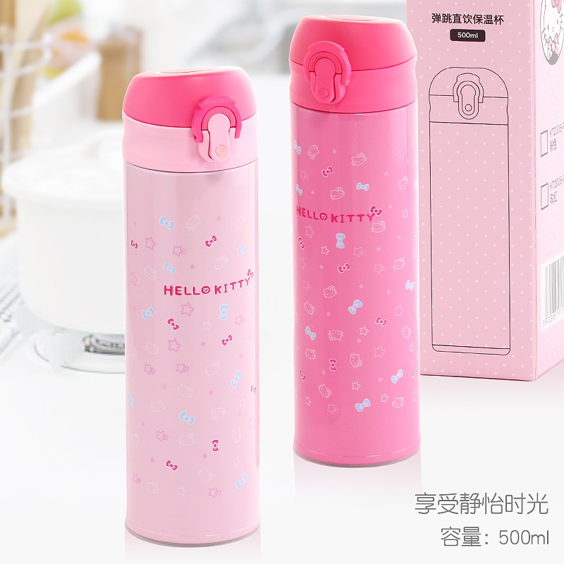 ถ้วยกระติกน้ำร้อนสำหรับเด็ก-hello-kitty-ของใช้ในครัวเรือนสาวสแตนเลสแบบพกพาถ้วยที่มีประโยชน์นักเรียนรั่วโดยตรงถ้วยน้ำดื่ม