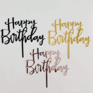 (ลายครบ)ป้ายปักเค้ก ป้ายปักเค้กกระดาษ ป้ายhappy birthday