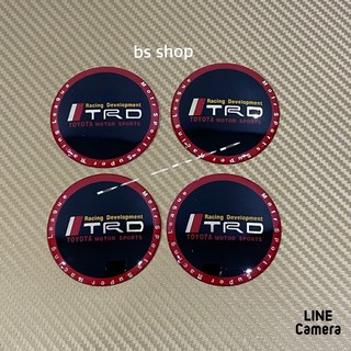โลโก้ * TRD Racing Development โลโก้ฝาครอบล้อ โลโก้ติดดุมล้อ ขนาด : เส้นผ่าศูนย์กลาง 65 mm (ราคาต่อชุด มี 4 ชิ้น )