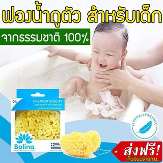 ฟองน้ำถูตัว เด็ก ทารก ฟองน้ำ อาบน้ำ ขัดตัว ธรรมชาติ นุ่ม ผิวใส BOLINA โบลิน่า รุ่น DSP-026