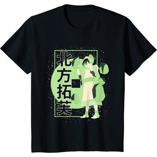 เสื้อยืดพิมพ์ลายlowpriceค่าของเงินเสื้อยืด ผ้าฝ้าย พิมพ์ลายโปสเตอร์ Avatar: The Last Airbender Toph Kanji สําหรับผู้ชาย