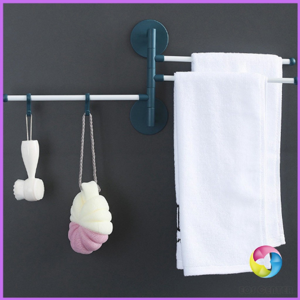 eos-center-สามารถหมุนได้-ราวแขวนผ้า-แบบแฉก-ไม่จำเป็นต้องเจาะ-ใช้งานง่าย-ประหยัดพื้นที่-towel-rack