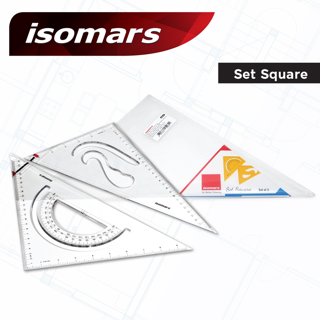 ไม้ฉากสามเหลี่ยม ISOMARS 10 นิ้ว ISM-01 | Shopee Thailand