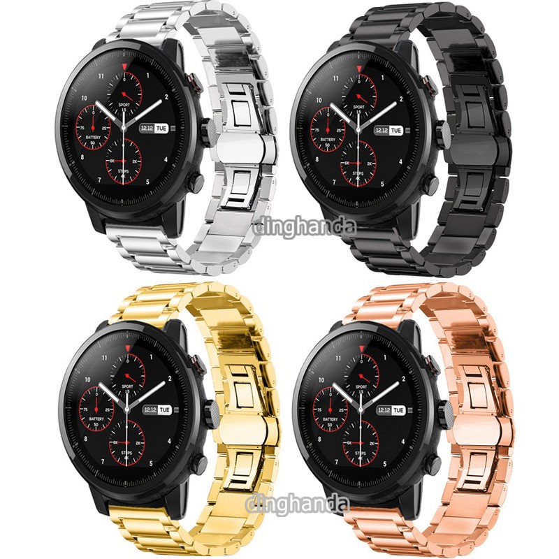 สายรัดข้อมือสแตนเลสสตีลสำหรับนาฬิกากีฬา-huami-amazfit-stratos-2-2s-3