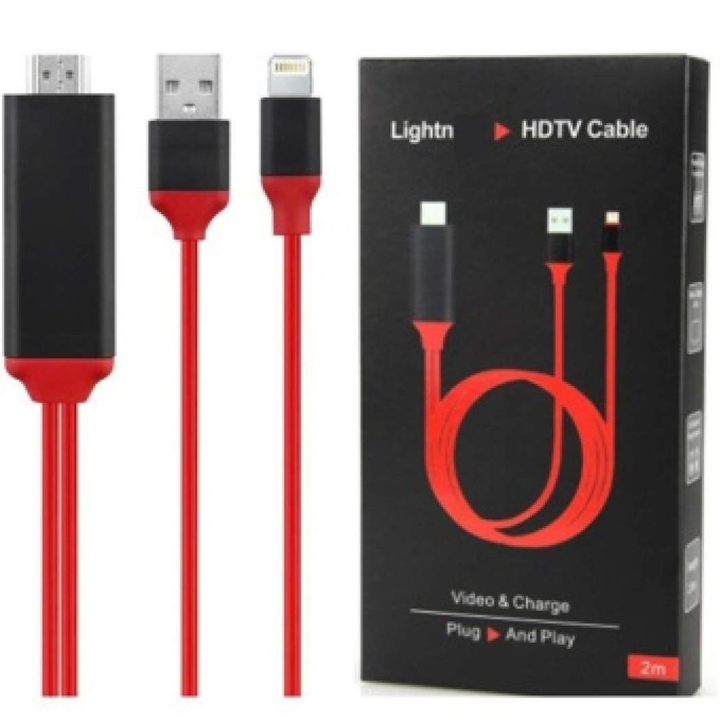 ราคาและรีวิวสาย HDTV Lightning HDMI To TV Lightning Digital AV Adapter สำหรับ iPhone/ipad