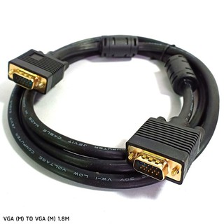 ภาพขนาดย่อของภาพหน้าปกสินค้าสายVGA ยาว 3 เมตร Super VGA Projector/LCD/LED Cable หัวทอง สายคอม สายจอ VGA MaleTo Male 15pin 3M สายเส้นใหญ่ สายหนา จากร้าน advance_zz บน Shopee