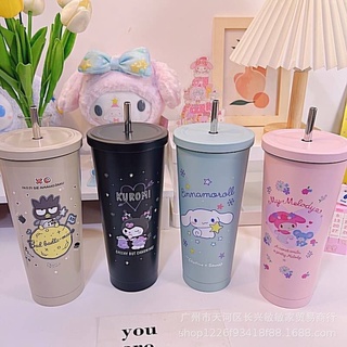 แก้วสแตนเลส🧂 เก็บความร้อน เก็บความเย็น Sanrio พร้อมหลอด #แก้วเก็บความร้อน #แก้วเก็บความเย็น