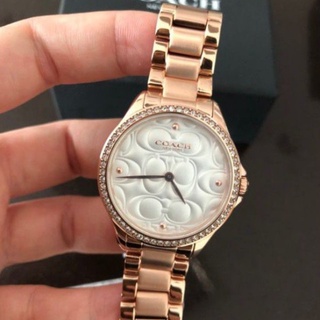 🎀 (สด-ผ่อน) นาฬิกา COACH หน้าปัด 32 มิล 14503072 Coach Modern Sport Silver Dial Rose gold tone Ladies Watch