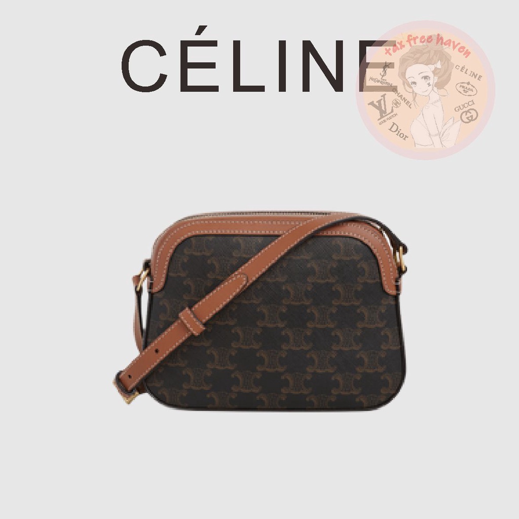 shopee-ราคาถูกสุดๆ-ของแท้-100-celine-brand-new-small-logo-print-camera-bag