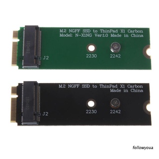folღ M.2 NGFF SSD to for Le-novo ThinkPad X1 Carbon 20+6pin SSD Adapter Board Card