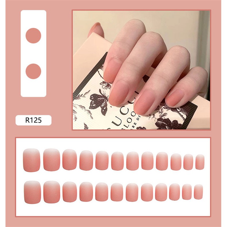 24pcs-nail-art-false-nail-เล็บปลอมสำเร็จรูป-แบบกันน้ำ-สำหรับตกแต่งเล็บ-24-ชิ้น