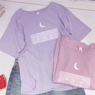 Triple A💕 Oversized shirt women plus size t shirt Purple pink loose short sleeve T-shirt Womens summer plus size casual bottoming shirt top