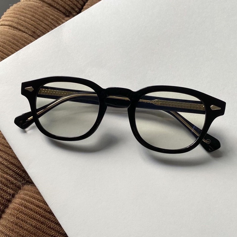 ภาพหน้าปกสินค้าJACK  แว่นตาเลนส์กรองแสง 80s Vintage (เฟรม,ขาแว่น สีดำ)