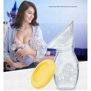 กรวยปั๊มนมสุญญากาศ แถมฝาปิด ขวดปั๊มนมซิลิโคนสุญญากาศ silicone breast pump