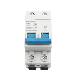 1 PCS DZ47-63 2P 230V/400VAC 6A 10A 16A 20A 25A 32A 40A 50A 63A Mini Circuit Breaker Cutout Switch Breaker Switch