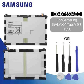 Samsung แท็บเล็ตแบตเตอรี่ EB-BT550ABE สำหรับ samsung Galaxy Tab A 9.7 "SM-T550 SM-P550 SM-T555C SM-T555 SM-P351 6000 mAh