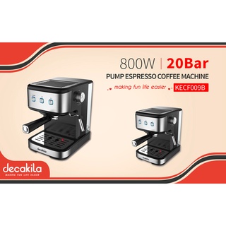 decakila รุ่น KECF009B เครื่องชงกาแฟอัตโนมัติ (Pump espresso coffee machine) เครื่องชงกาแฟอัจฉริยะ ขนาด 850 วัตต์