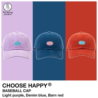 [shipang.studio] หมวกแก๊ป หมวกเบสบอล ปักลาย Choose Happy