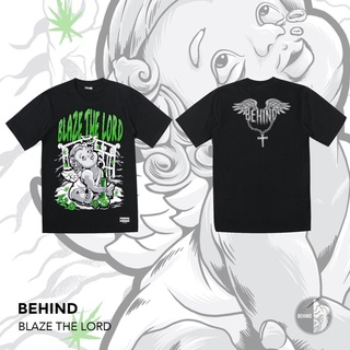 เสื้อยืดผ้าฝ้าย เสื้อยืด “BLAZE THE LORD” แขนสั้น แนวสตรีท Oversize เสื้อยืดชาย หญิงL XL  XXL 3XL