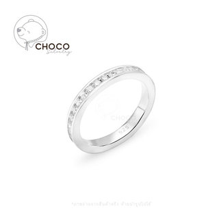 New! (Silver925) แหวนเงินแท้ เพชรCZ แหวนเพชร Sterling Silver Ring