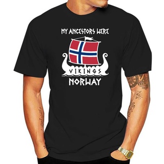เสื้อยืดผ้าฝ้ายพิมพ์ลายขายดี เสื้อยืด พิมพ์ลาย My Ancestors Were Vikings Norway Heritage สําหรับผู้ชาย
