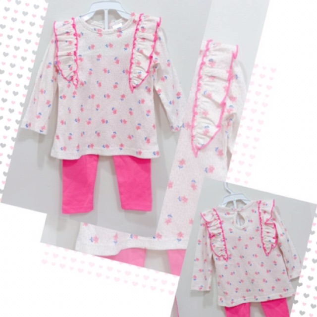 ชุดเด็กผู้หญิง-เสื้อผ้าเด็กผู้หญิง-gymboree-ไซส์-6-12-เดือน-set-3